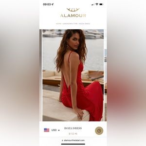 BRAND NEW Alamour the Label Roza Red Dress Size M (best for USA size 6-10)